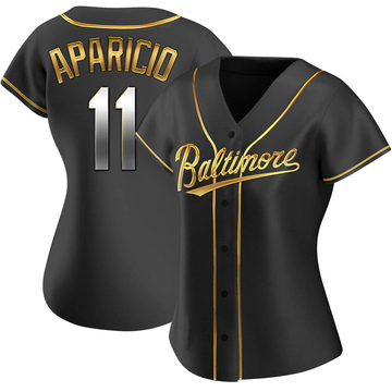 Luis Aparicio Baltimore Orioles Men's Black 2023 City Connect Name & Number  T-Shirt